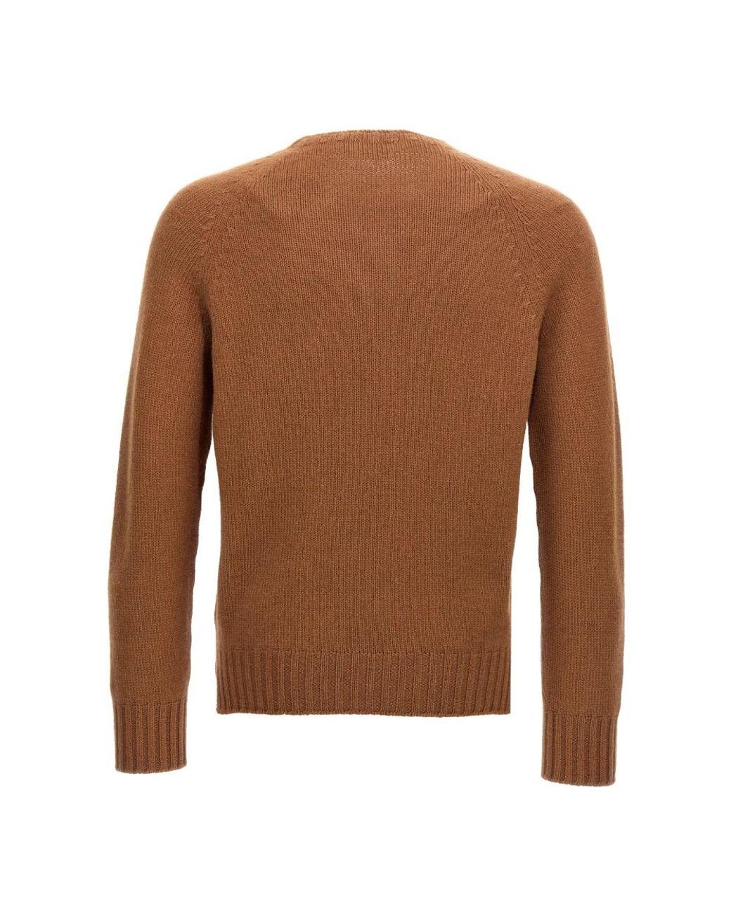 Ma'ry'ya Brown Round-Neck Knitwear for men