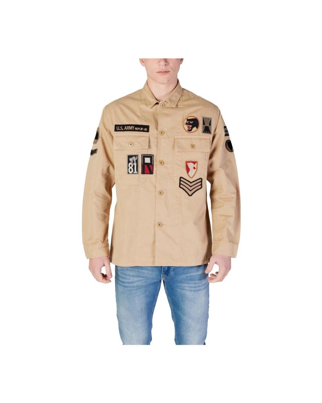 Replay Blue Casual Shirts for men