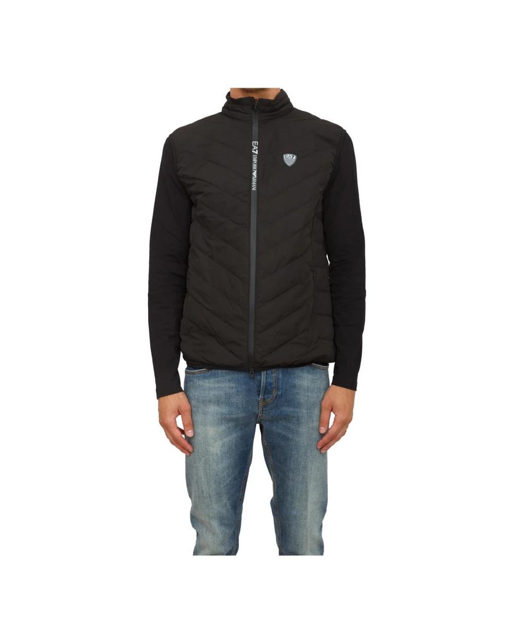 EA7 Black Waistcoats for men