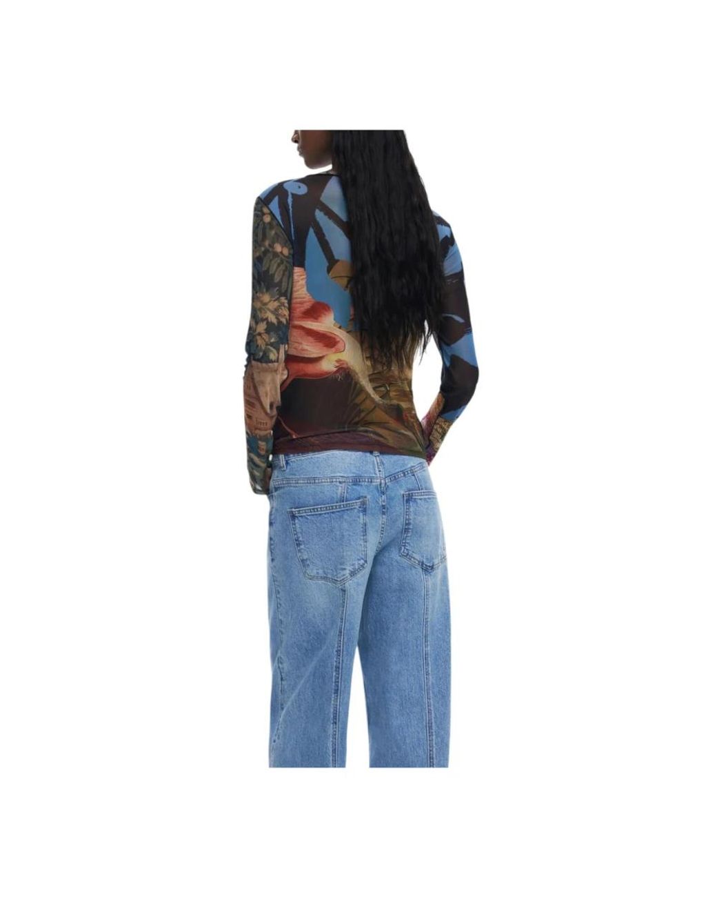 Desigual Blue Long Sleeve T-Shirts