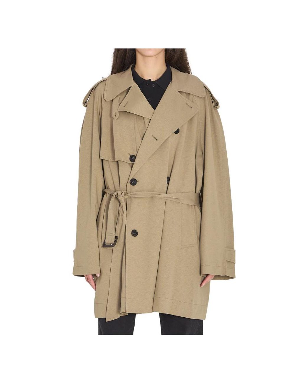 Balenciaga Natural Trench Coats