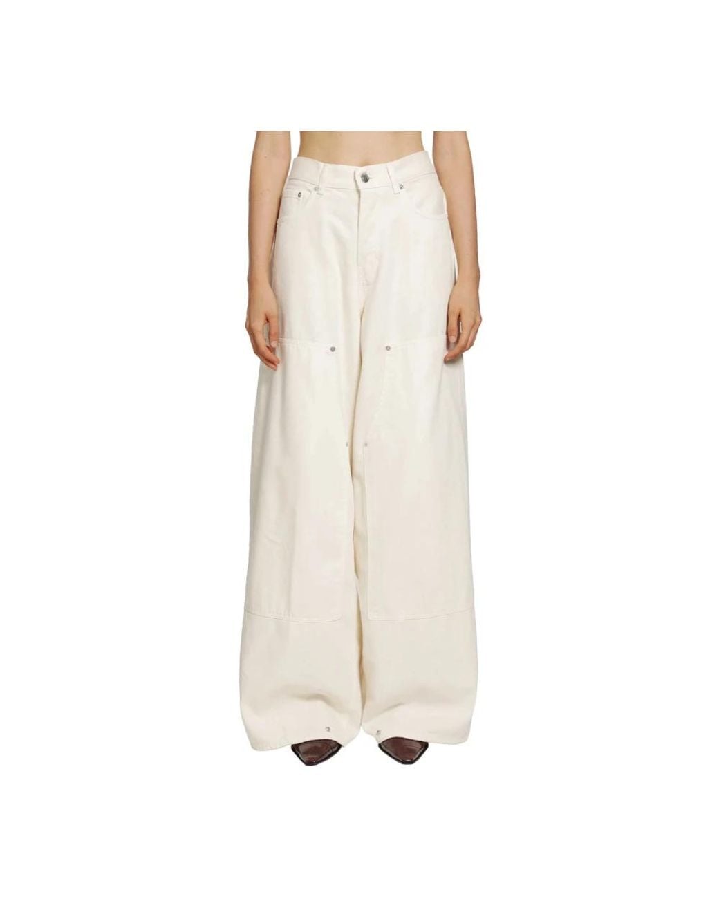 Haikure White Wide Jeans
