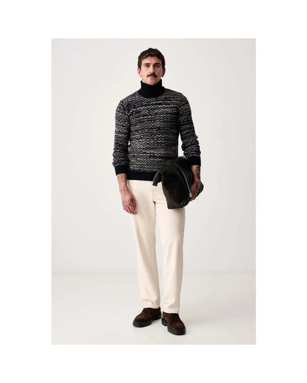 Guess Noam Rollkragenpullover in Black für Herren