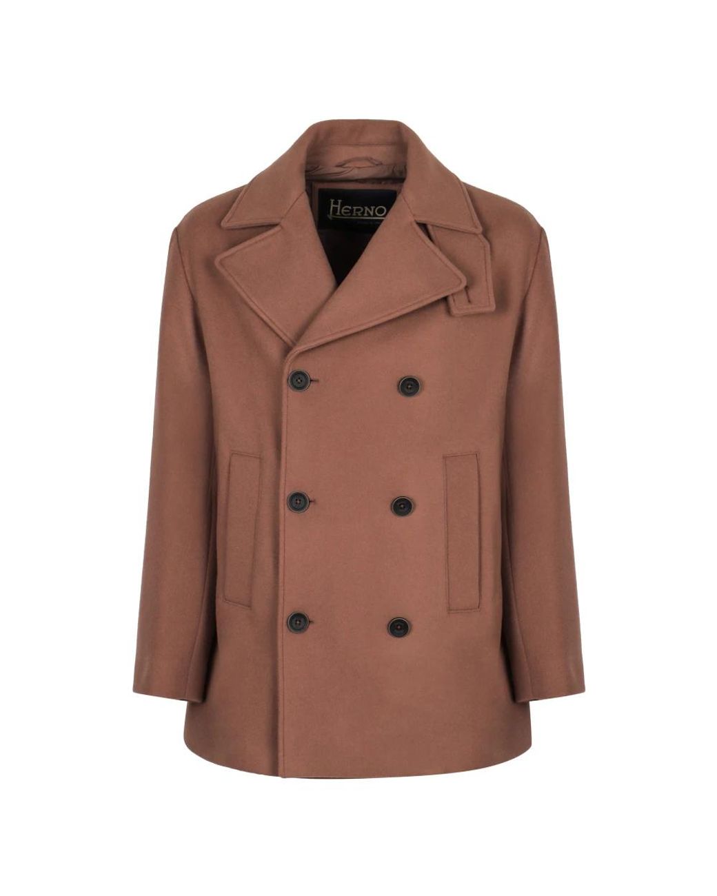 Herno Jassen ,Bruin ,Wol Peacoat in het Brown voor heren