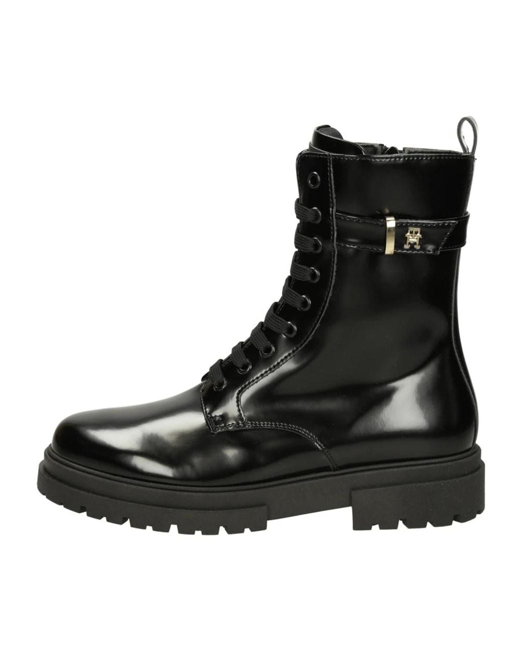 Tommy Hilfiger Black Lace-Up Boots