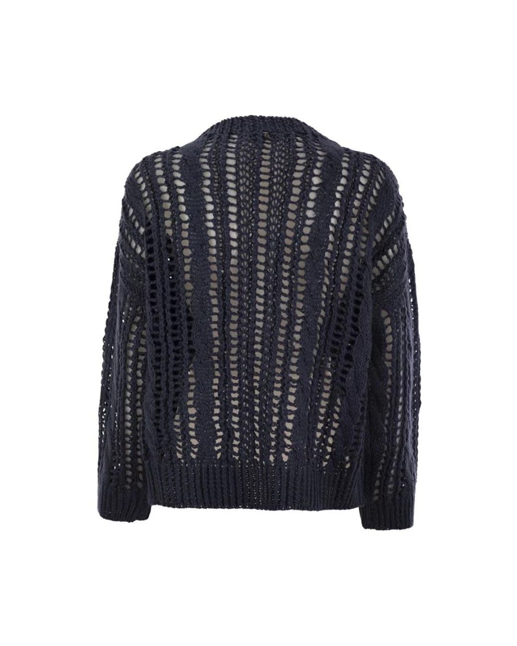 Brunello Cucinelli Black Round-Neck Knitwear