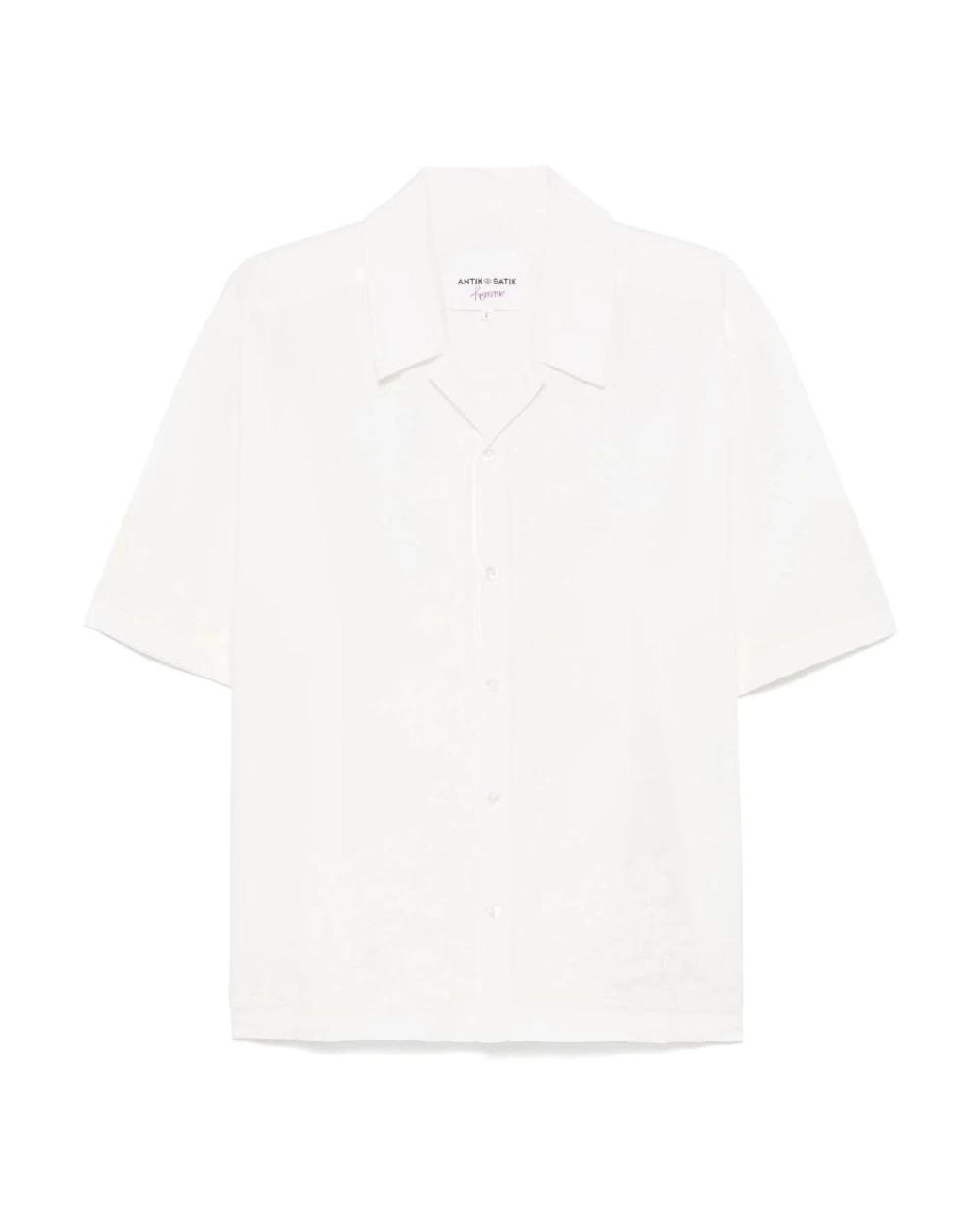 Antik Batik White Short Sleeve Shirts for men