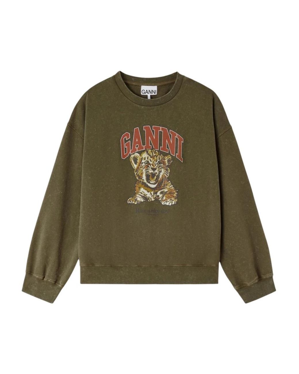 Ganni Green Sweatshirts
