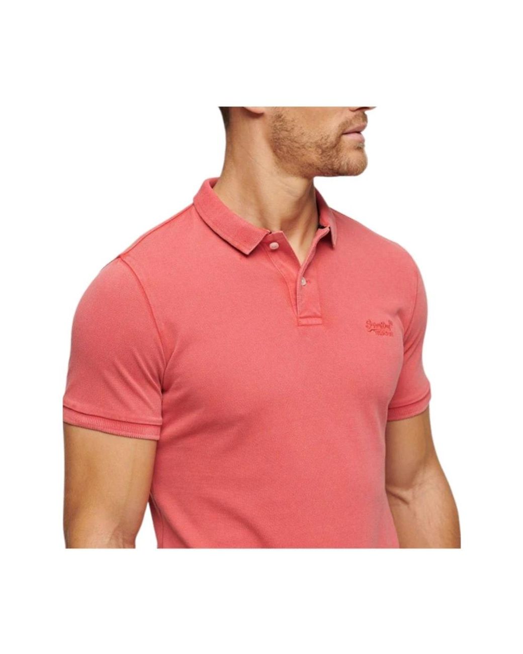 Superdry Pink Polo Shirts for men