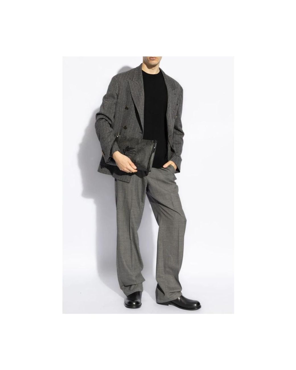 Etro Black Round-Neck Knitwear for men