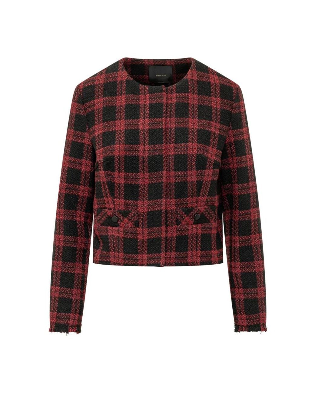Pinko Red Tweed Jackets
