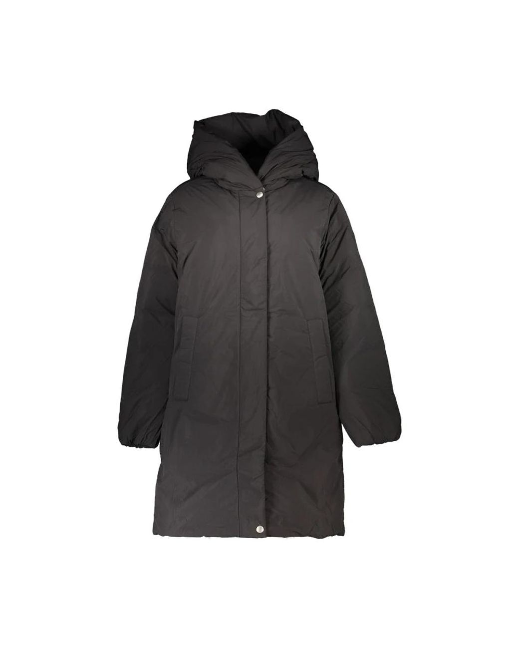Tommy Hilfiger Jassen ,Zwart ,Polyester Zwarte Polyester Jas Met Capuchon in het Black