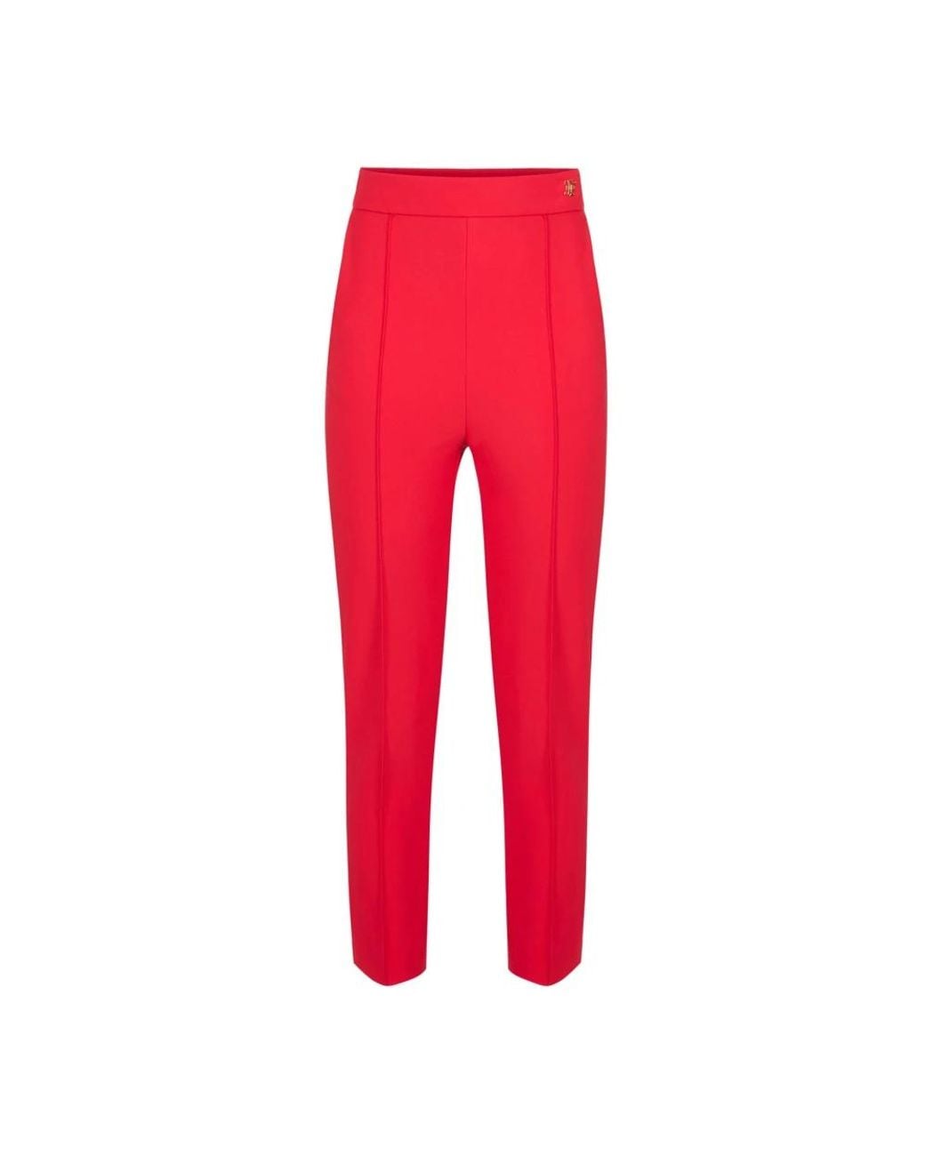 Elisabetta Franchi Red Slim-Fit Trousers