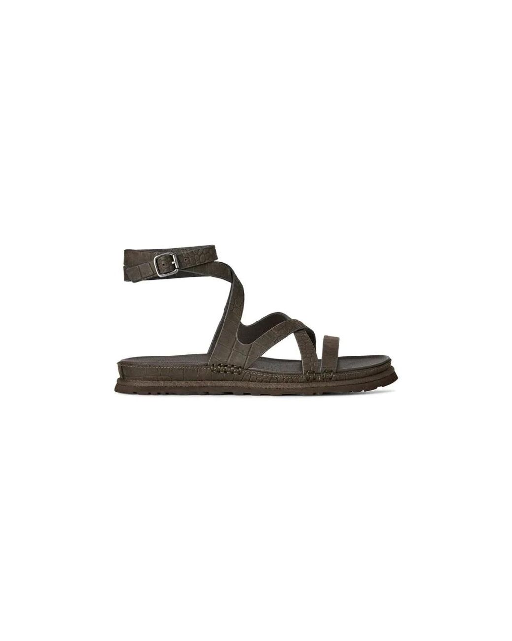 Ugg Black Flat Sandalen