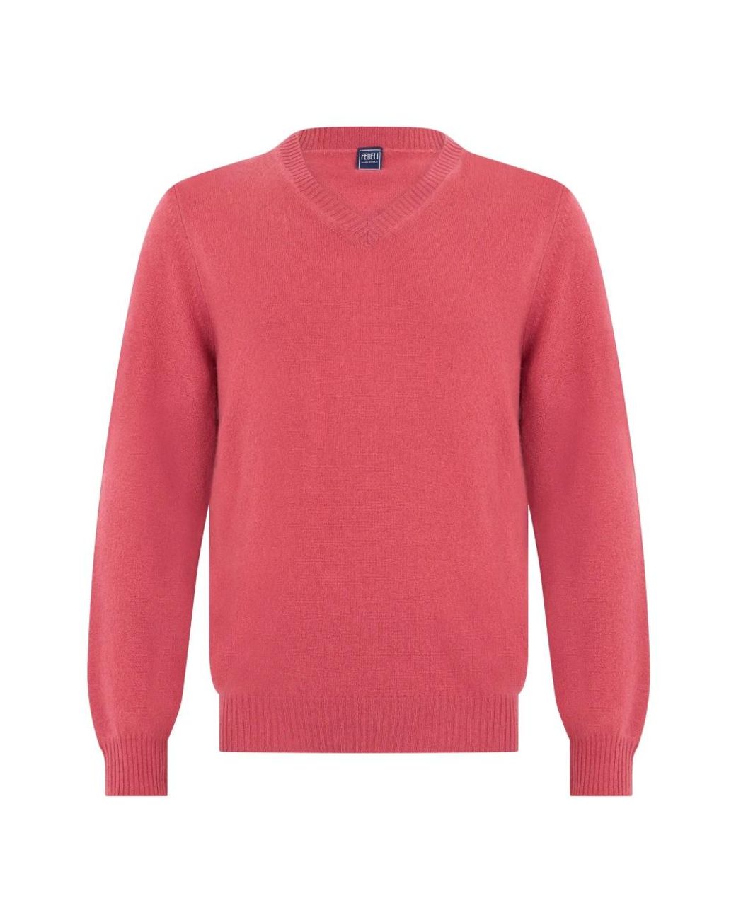 Fedeli Pink V-Neck Knitwear for men