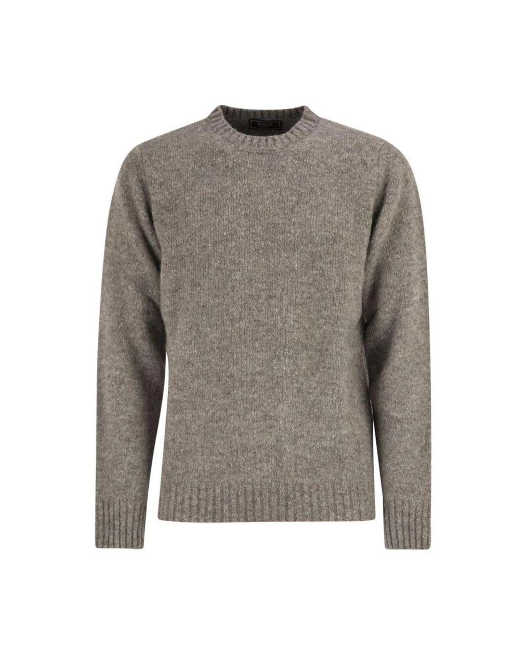 Peserico Gray Round-Neck Knitwear for men