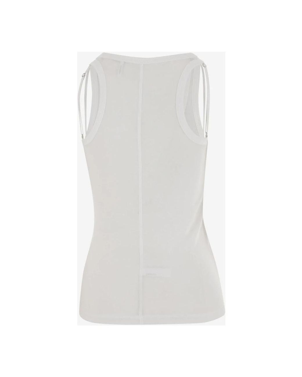 Helmut Lang White Sleeveless Tops