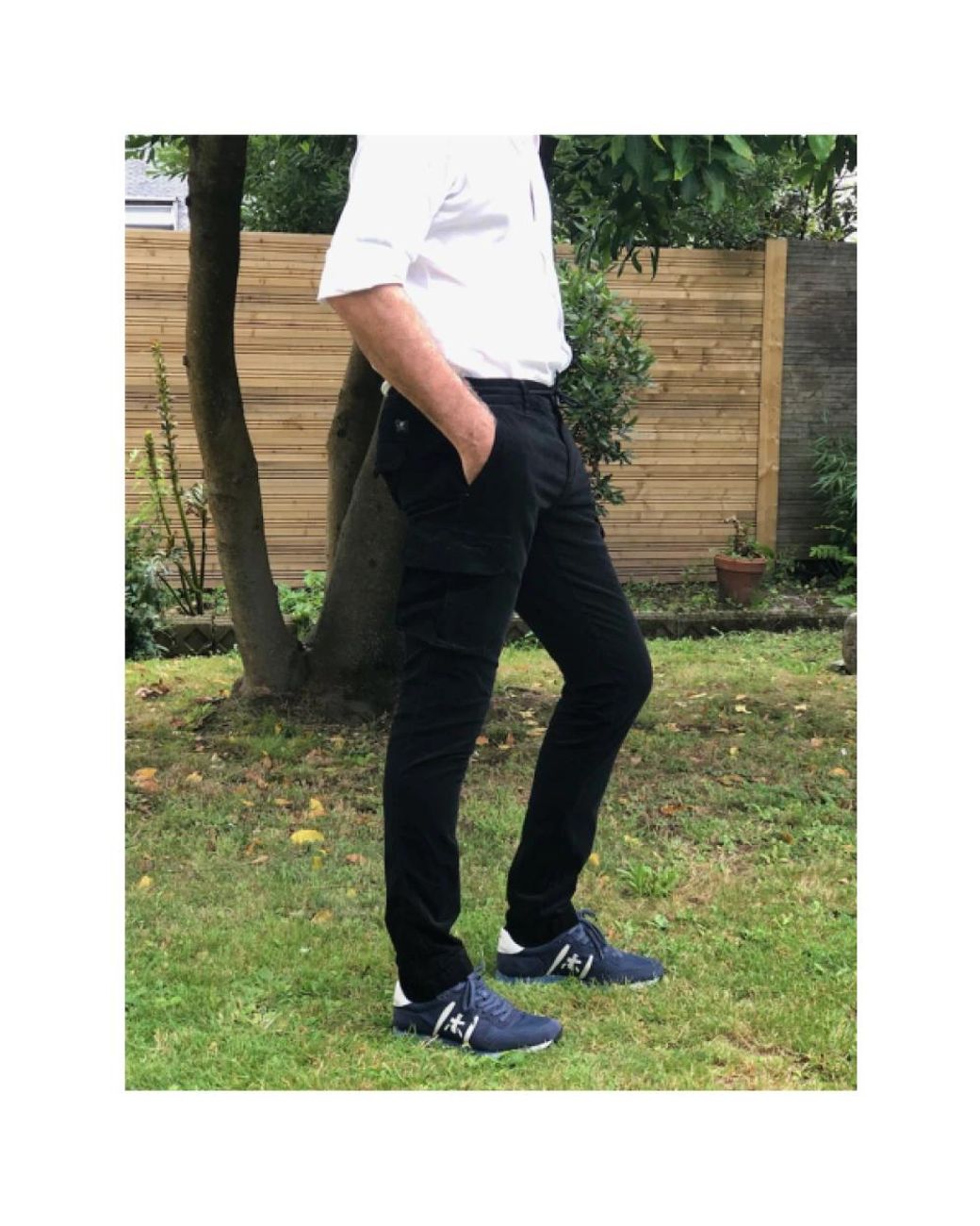 Mason's Black Slim-Fit Trousers for men