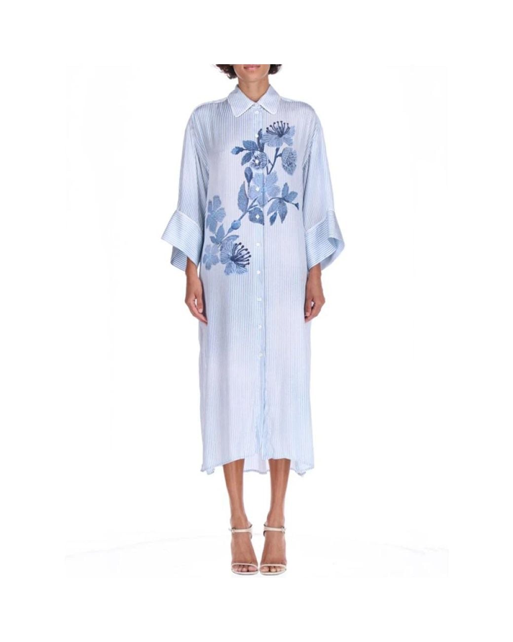 Ermanno Scervino Blue Shirt Dresses