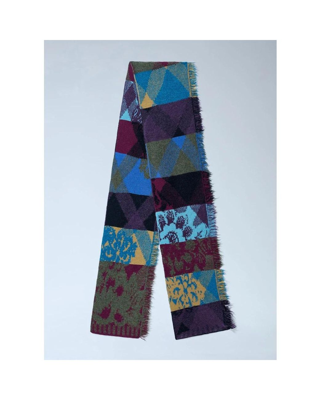 Dries Van Noten Blue Winter Scarves