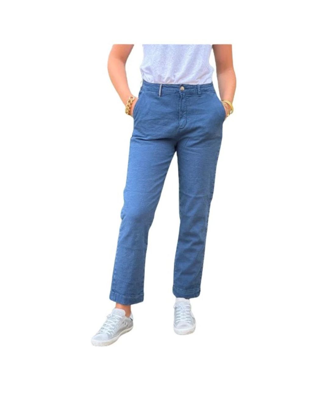 Islow Blue Slim-Fit Trousers