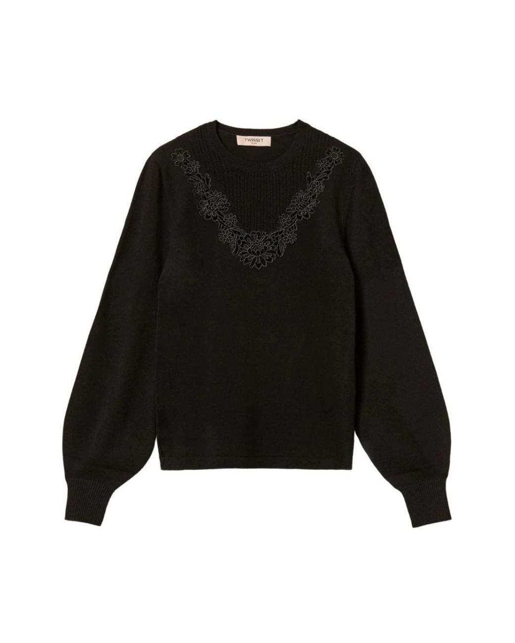 Twinset Black Round-Neck Knitwear