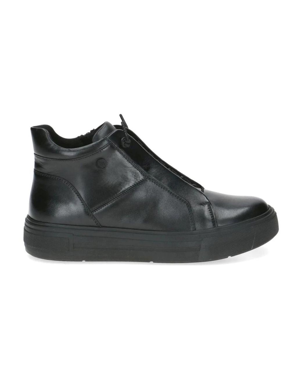 Caprice Black Lace-Up Boots