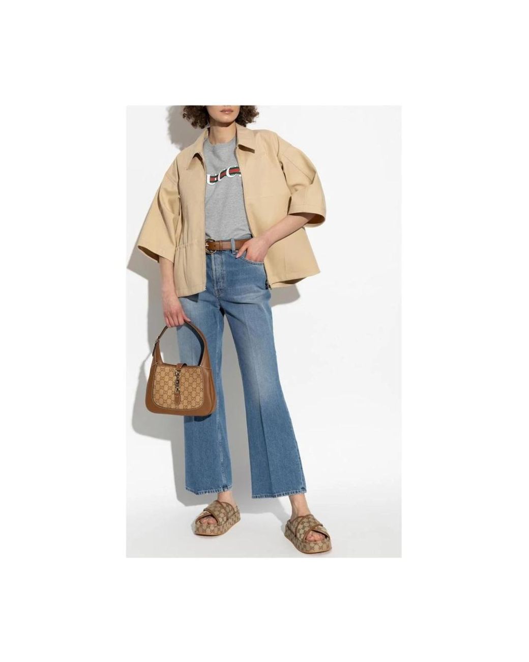 Gucci Blue Cropped Jeans