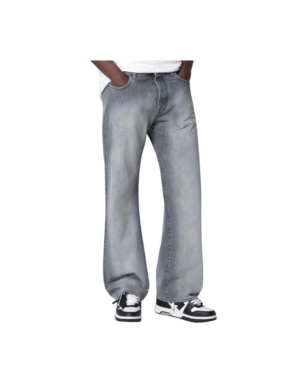 Off-White c/o Virgil Abloh Gray Flare Jeans for men