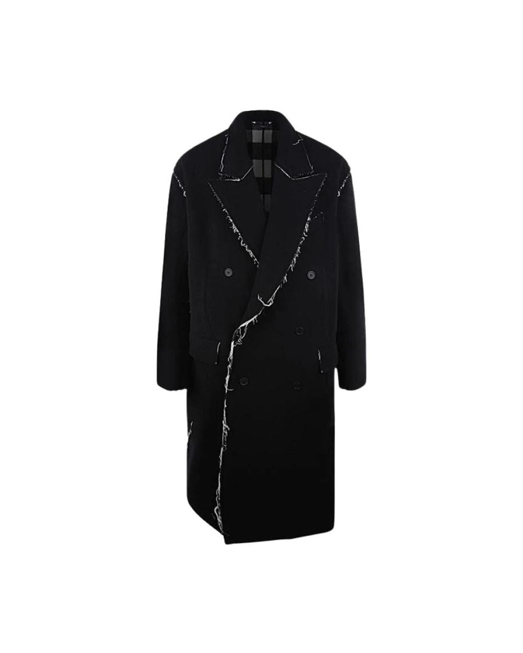 Balenciaga Black Double-Breasted Coats for men