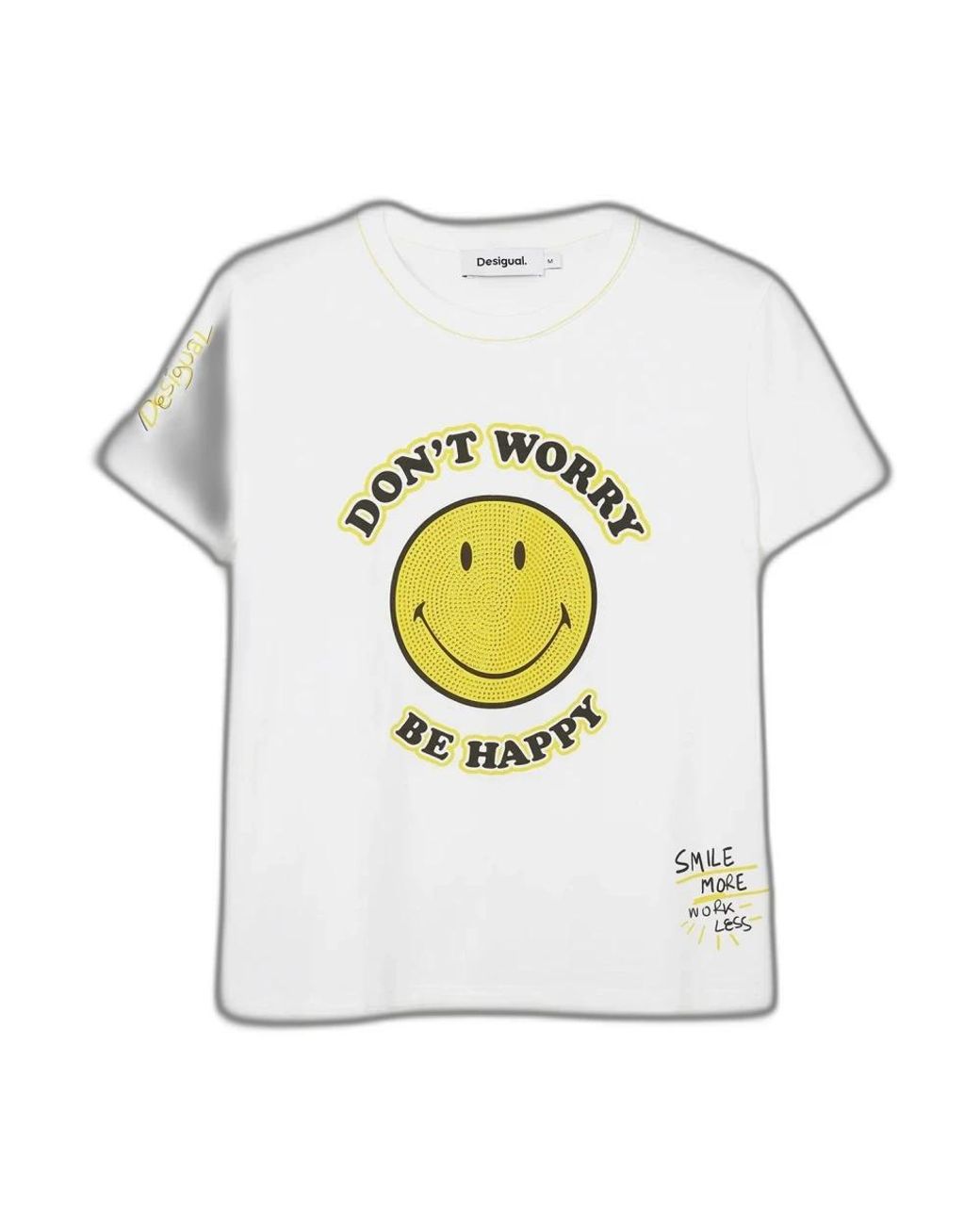 Smiley primavera estate magliette donna di Desigual in Bianco Lyst