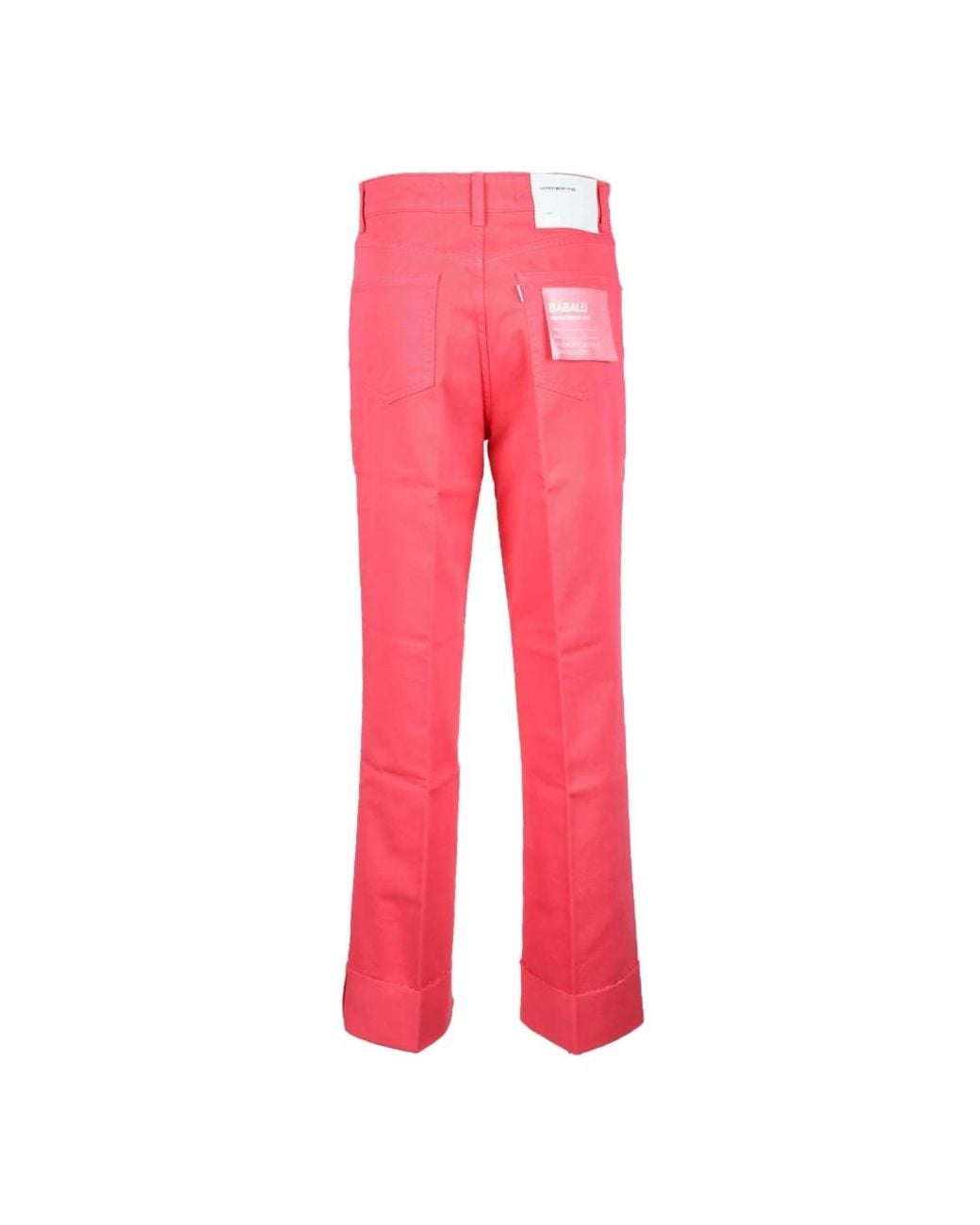 Department 5 Red Boot-Cut Jeans