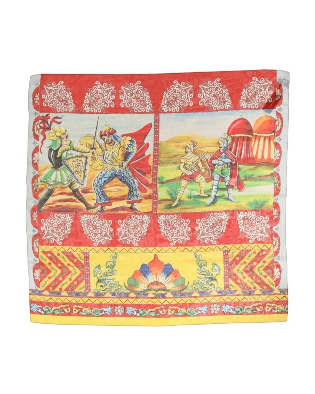 Dolce & Gabbana Red Silk Scarves