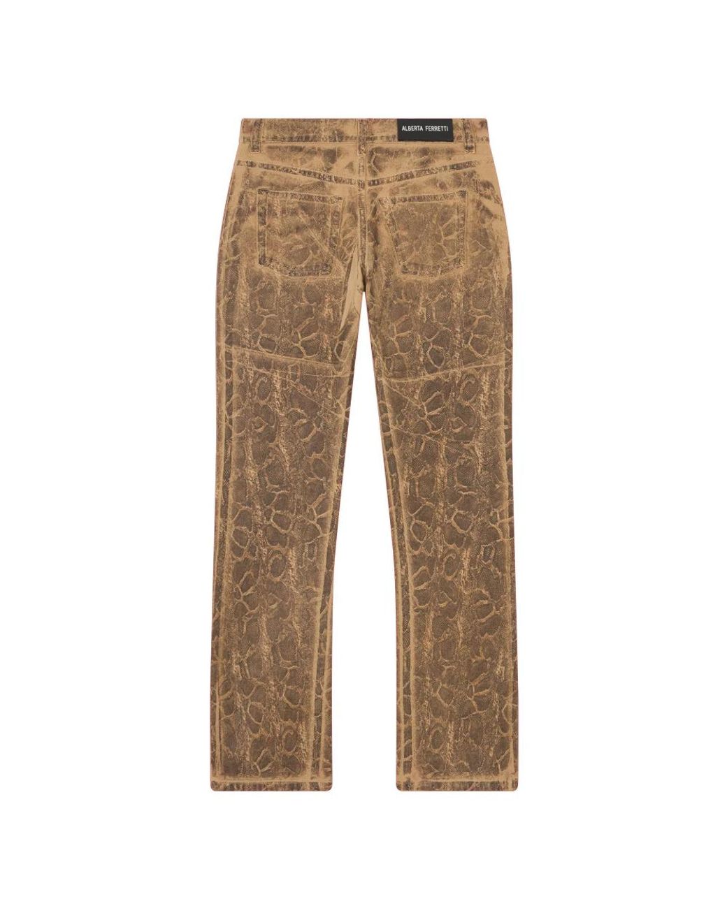 Alberta Ferretti Natural Straight Fit Jeans
