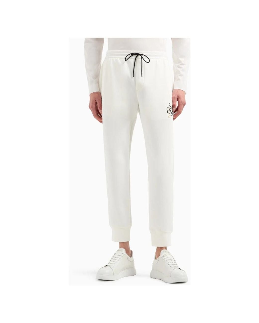 Emporio Armani White Sweatpants for men