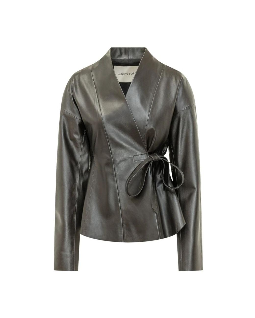 Leather Jackets Alberta Ferretti en coloris Black