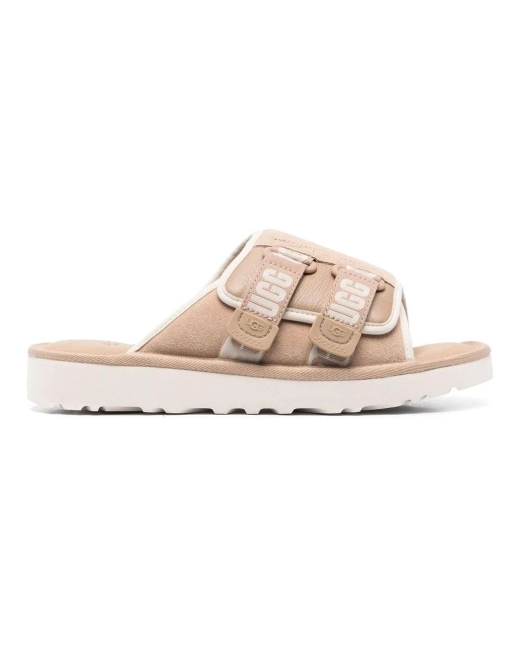 Ugg Schoenen ,Suède Suède Sandalen Met Klittenbandsluiting in het Pink voor heren