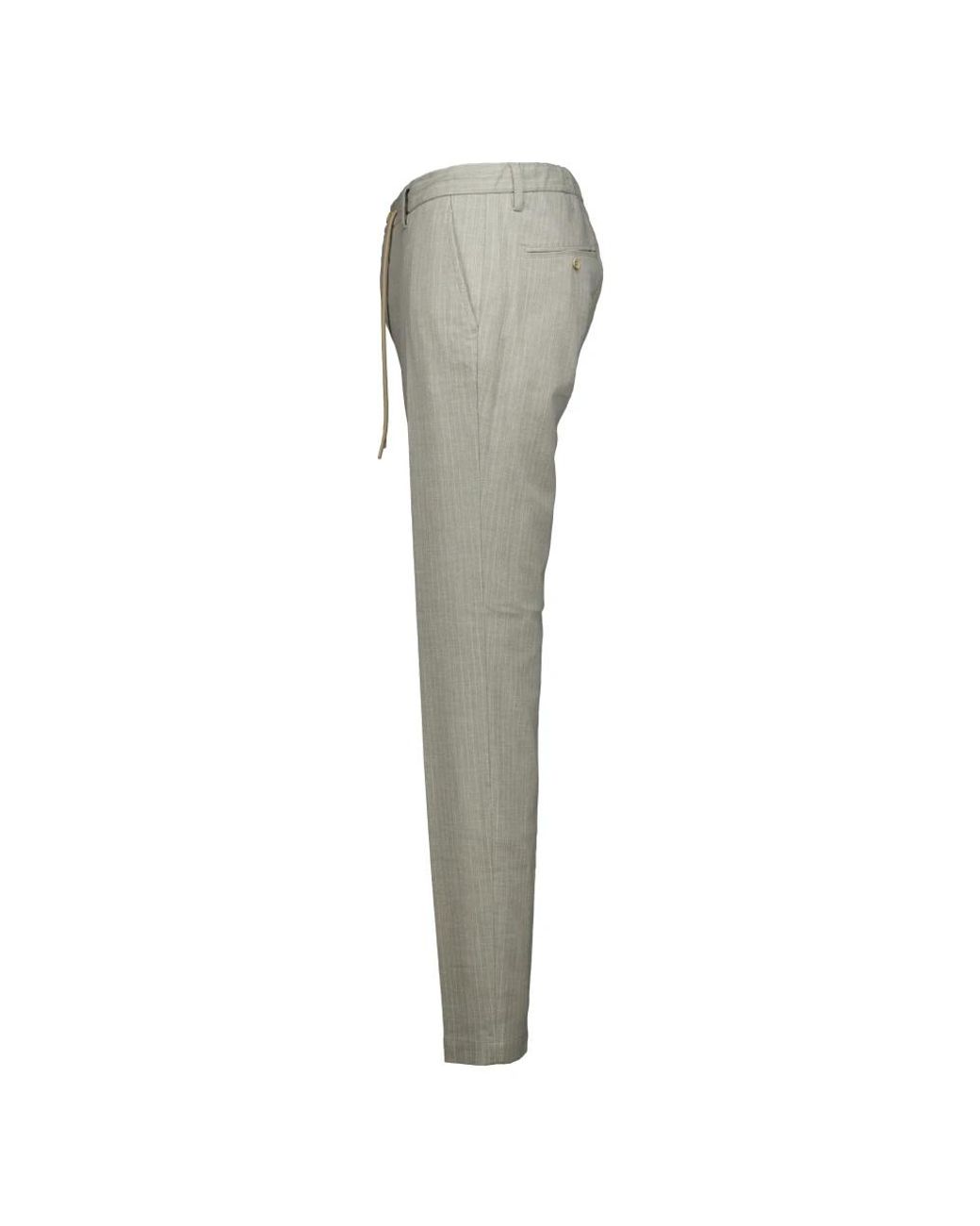 ALBERTO Gray Chinos for men