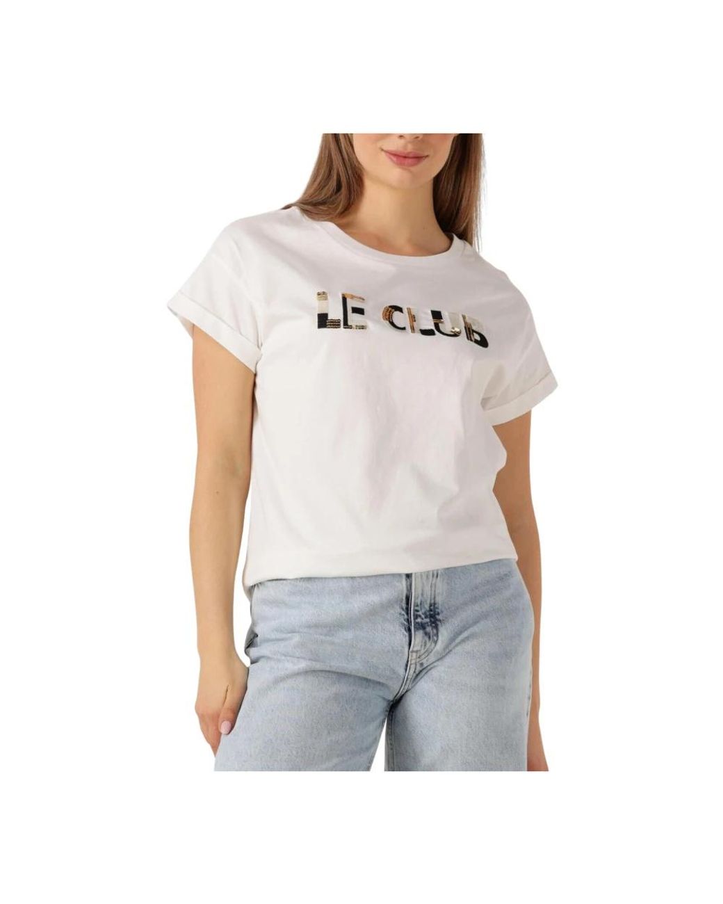 Nukus Tops ,Wit ,Denim Femke Shirt Le Club in het Gray