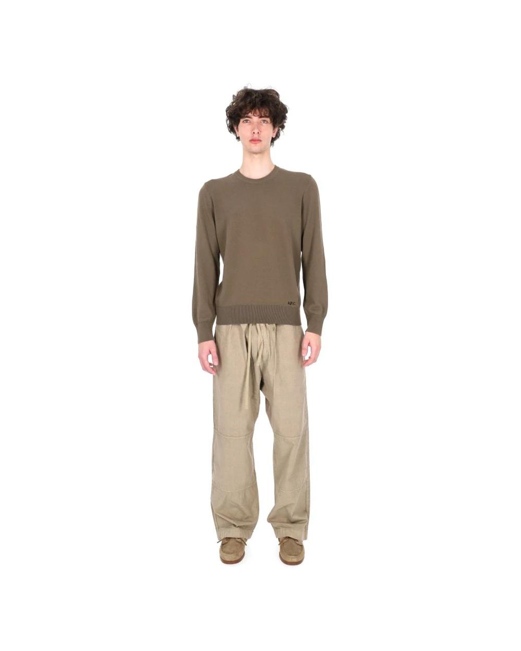 A.P.C. Brown Round-Neck Knitwear for men