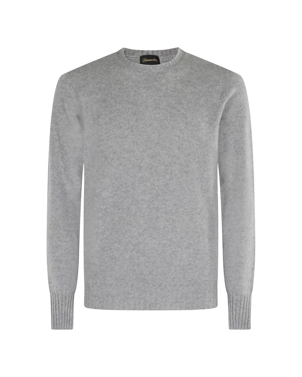Drumohr Gray Cashmere Knitwear for men