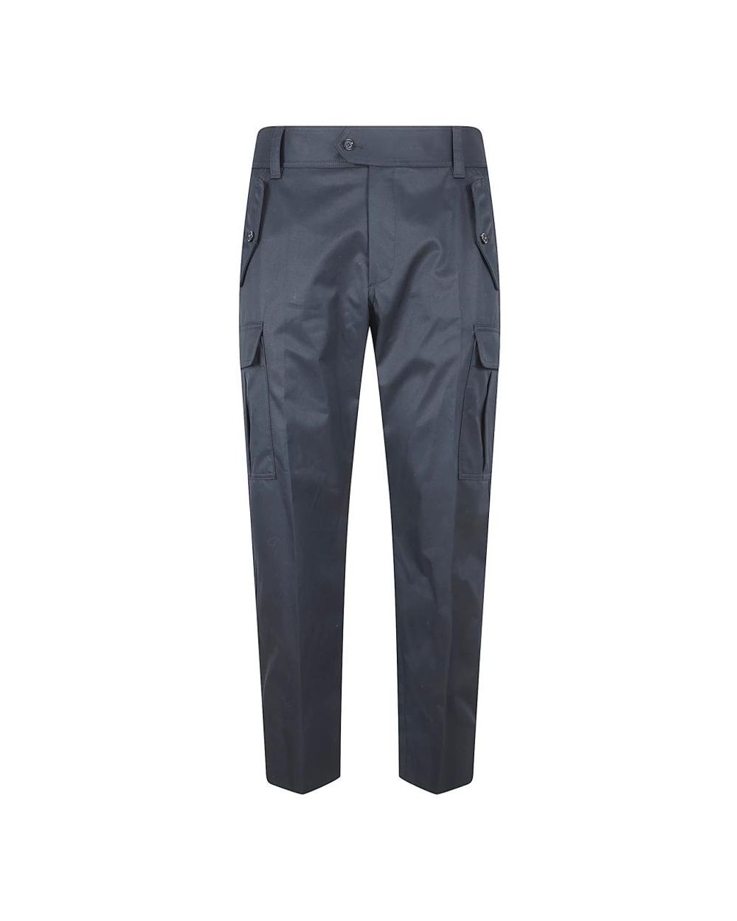 McQueen Blue Straight Trousers for men