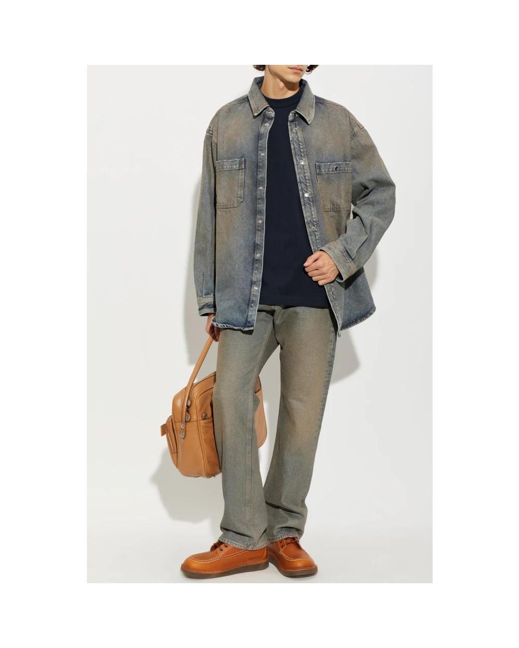 Haikure Gray Denim Shirts for men