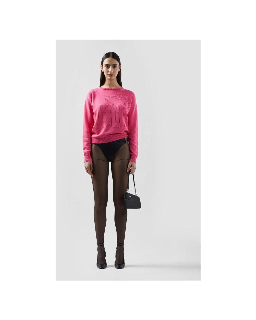 Gcds Pink Round-Neck Knitwear