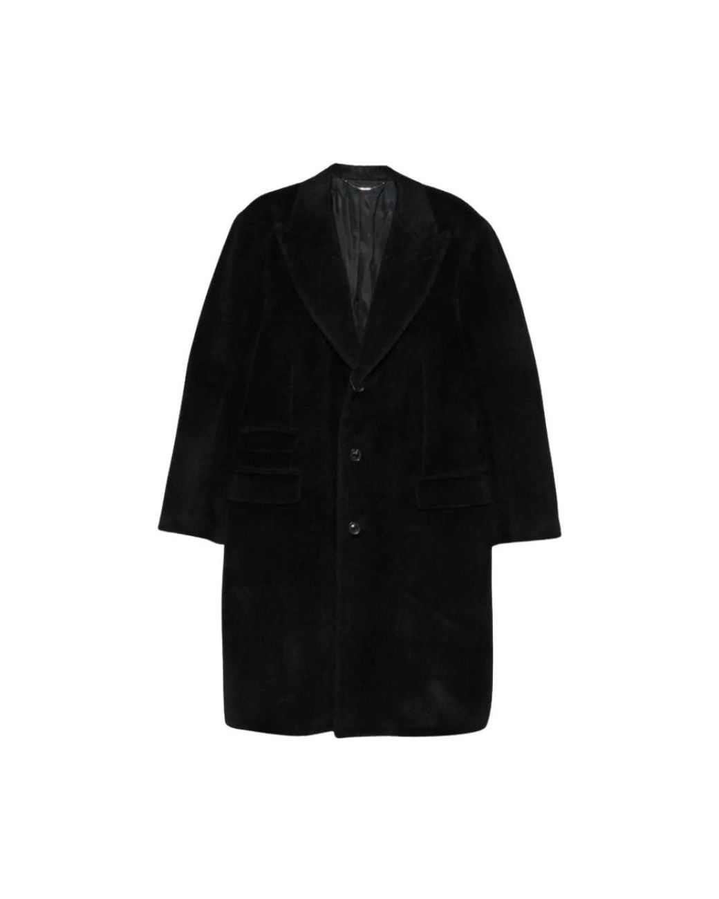 Canali Black Single-Breasted Coats for men