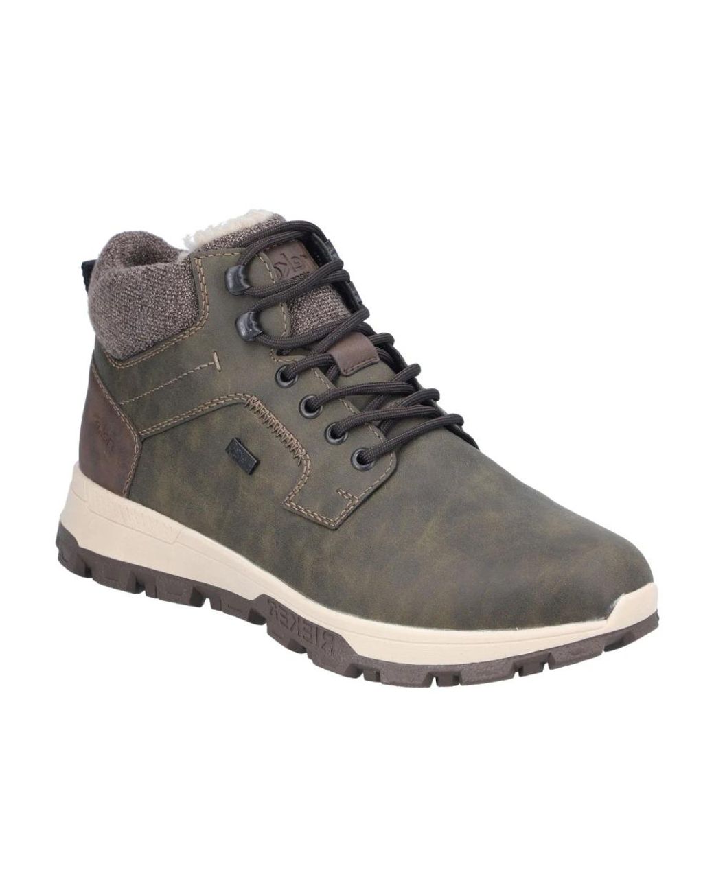 Rieker Gray Lace-Up Boots for men