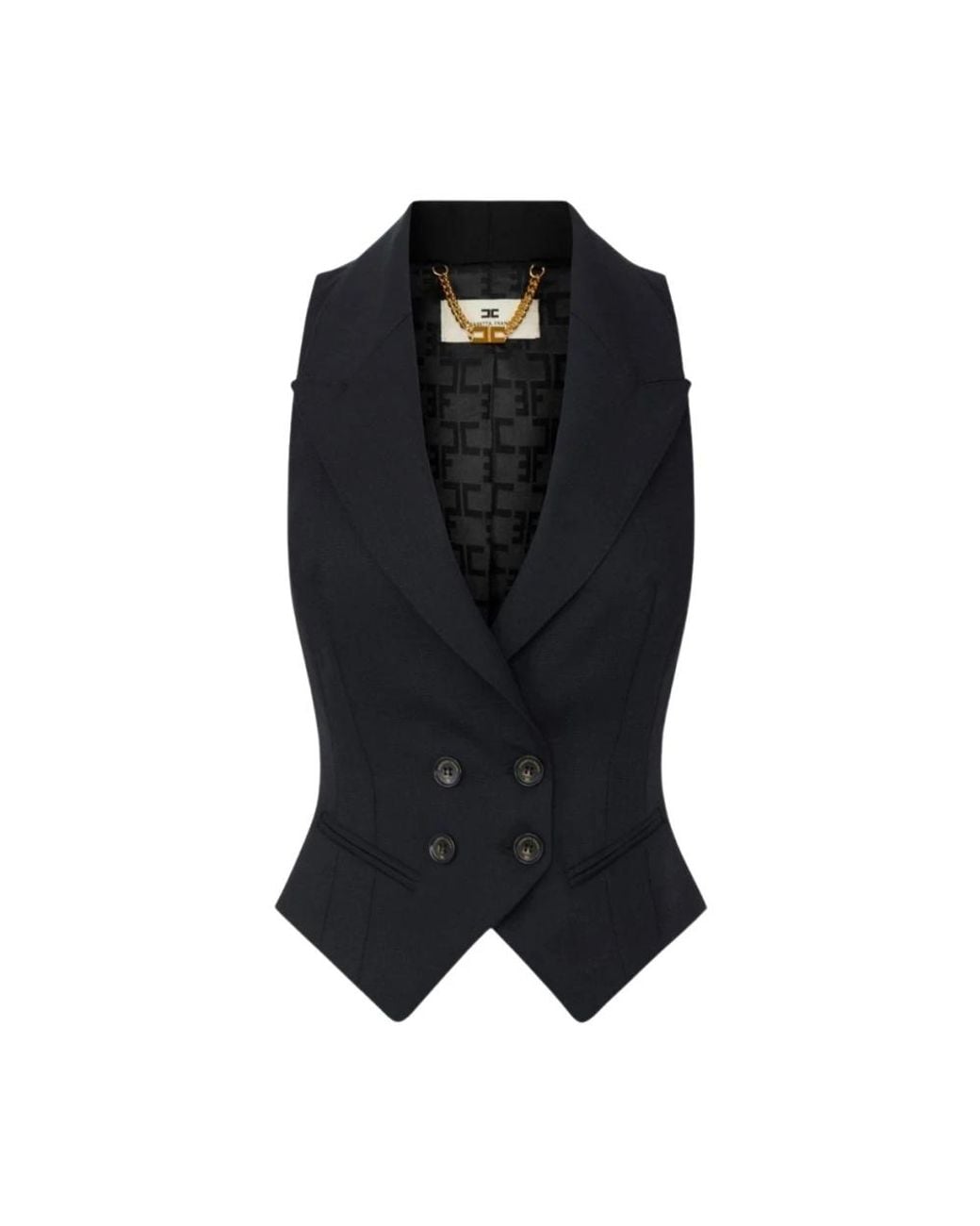 Elisabetta Franchi Black Waistcoats