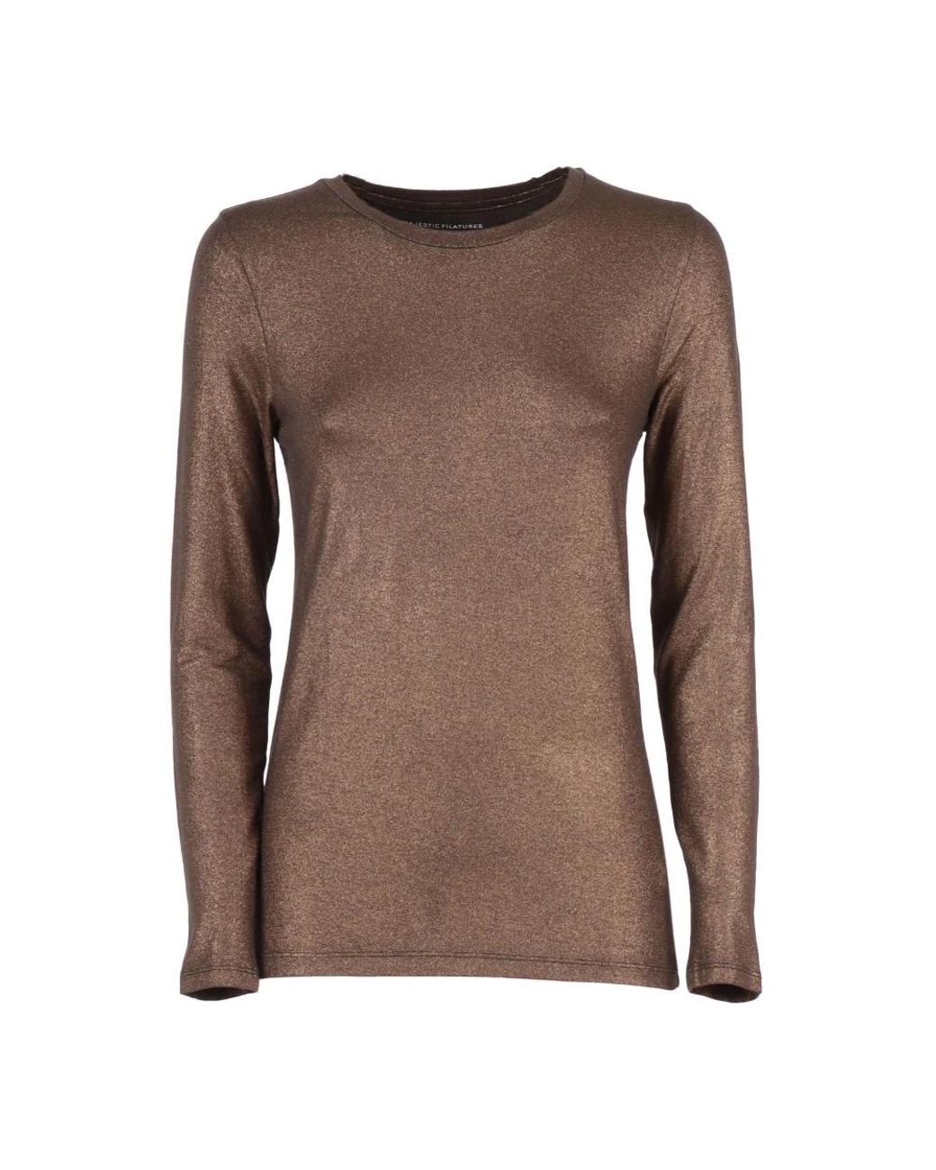 Majestic Filatures Brown Round-Neck Knitwear