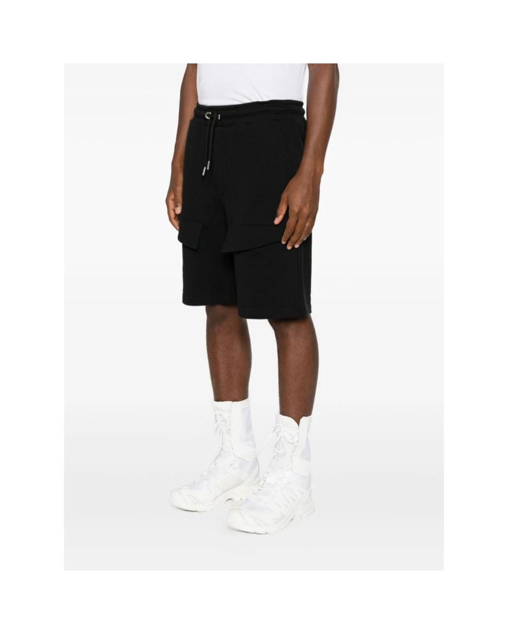 Les Hommes Black Casual Shorts for men