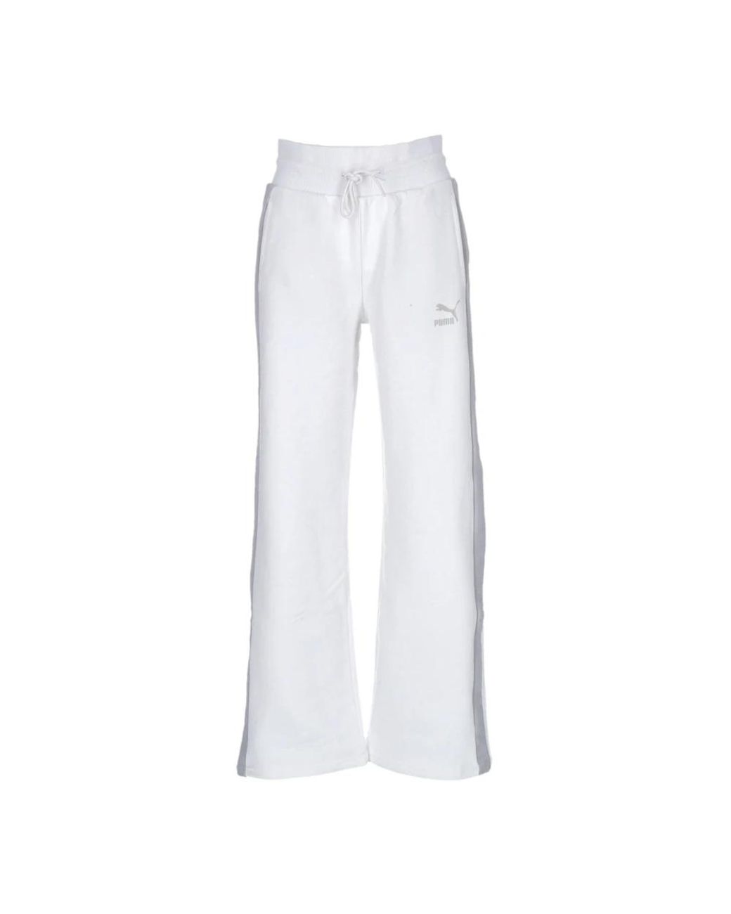 PUMA Broeken ,Wit ,Katoen Witte Lichtgewicht Trainingspak Straight Broek in het White